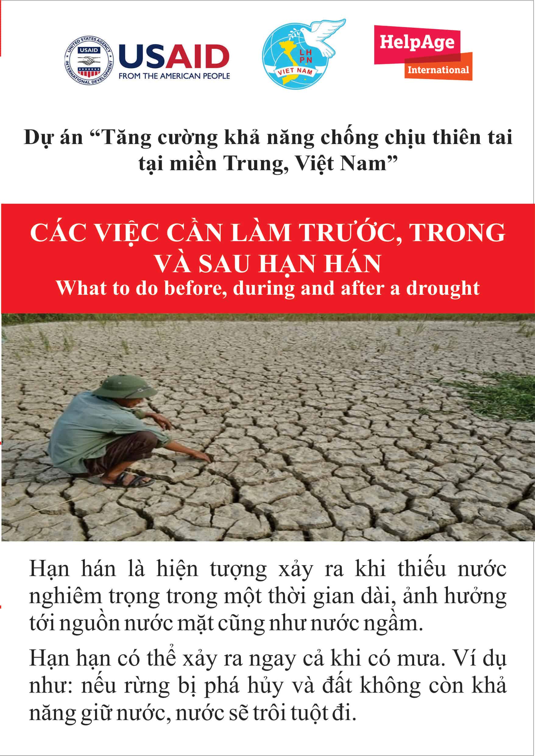 Các việc cần làm trước, trong và sau hạn hán