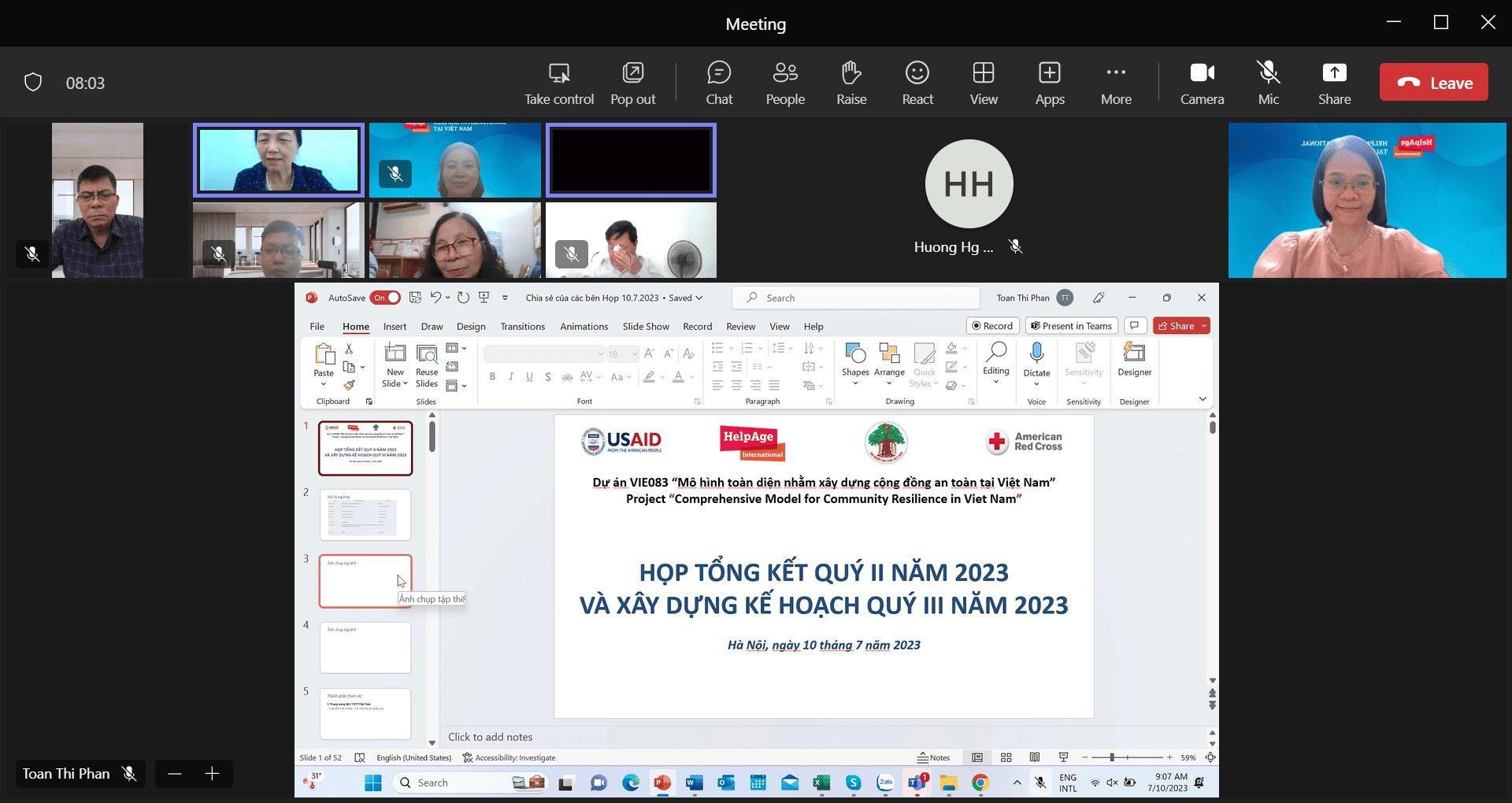 Dự án VIE083: Ghi nhận thành công trong cuộc họp tổng kết Quý II năm 2023
